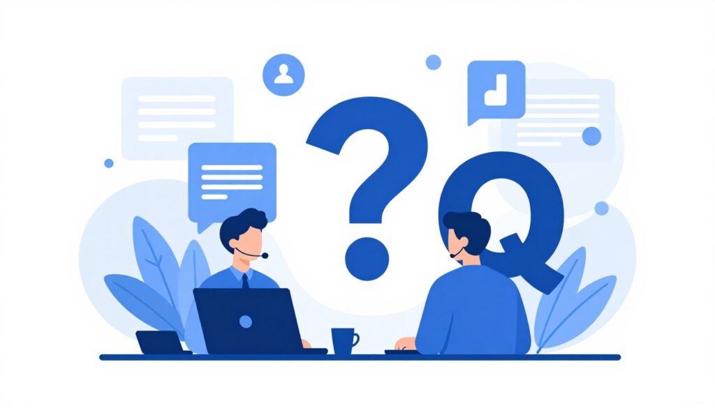 IPTV frequently asked questions concept illustration