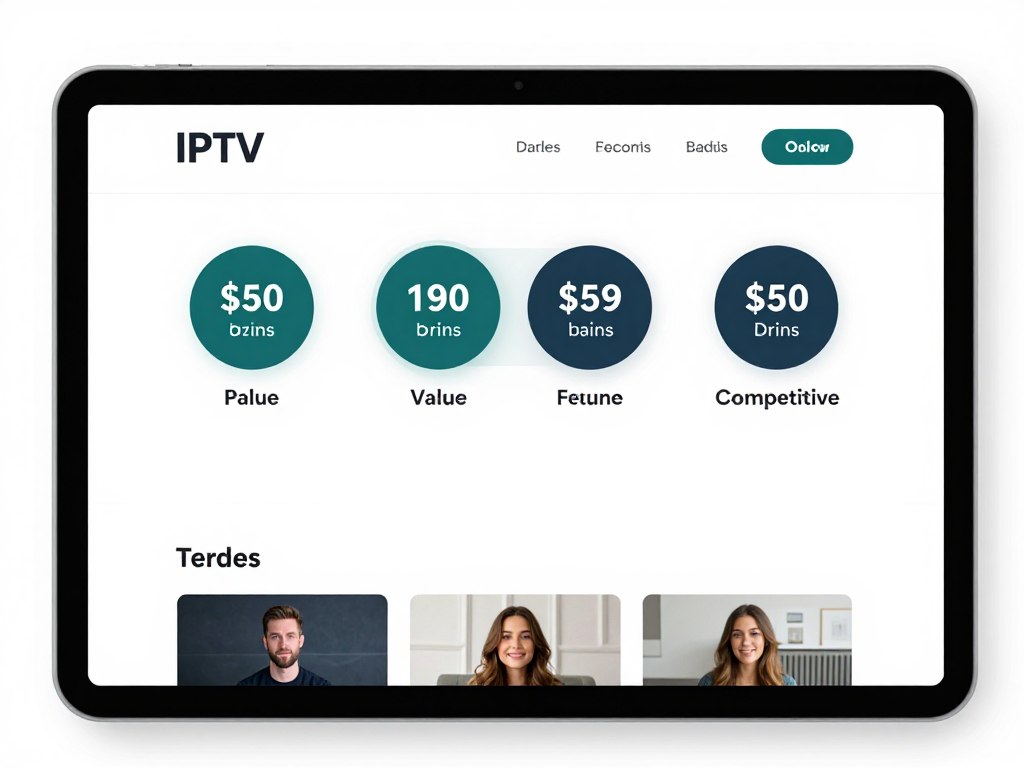 budget IPTV service interface showing affordable streaming options