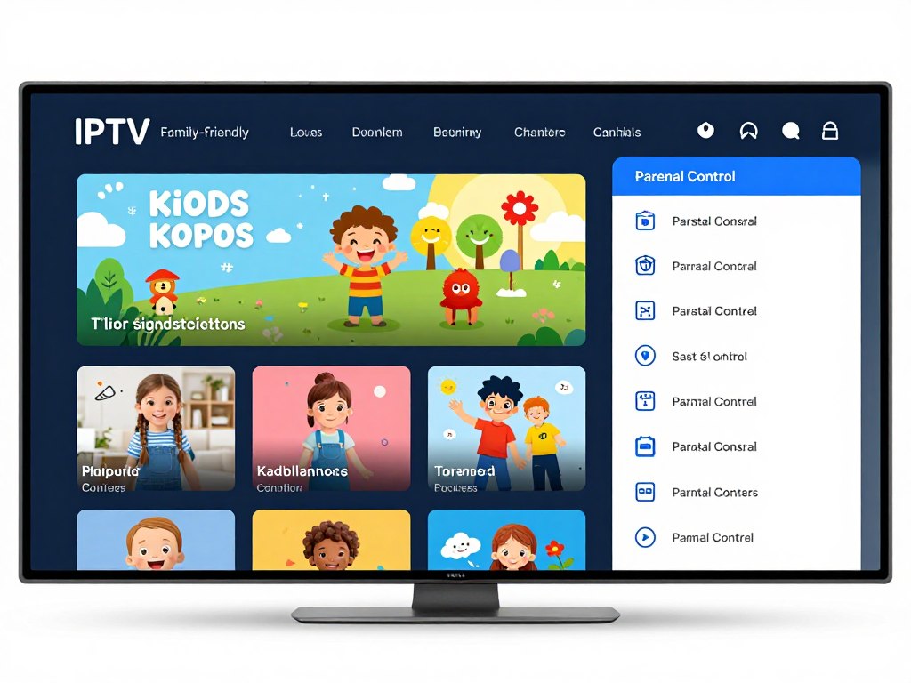 family IPTV service with parental controls and kids content