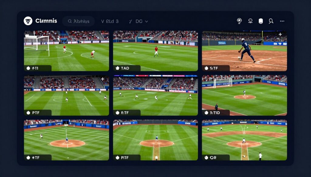 live sports streaming on IPTV showing multiple games simultaneously