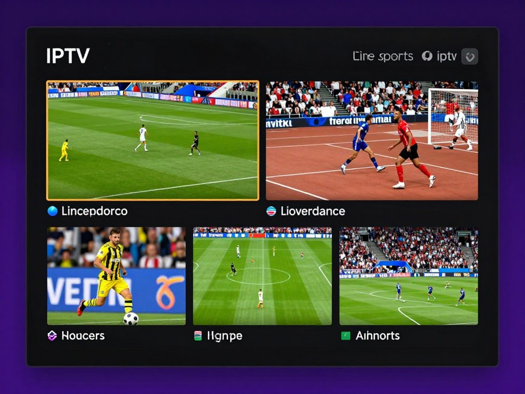 sports-focused IPTV service showing live game streams