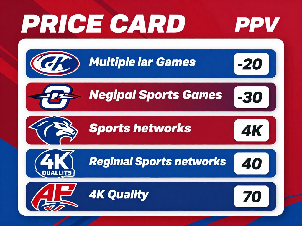sports-focused iptv package showing live sports channels and ppv events