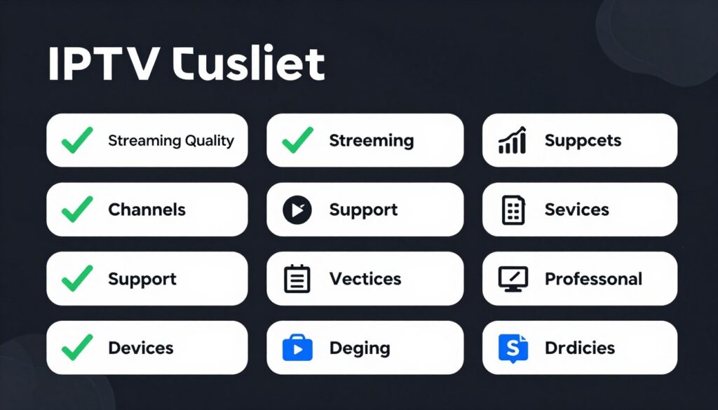 Checklist of premium IPTV features