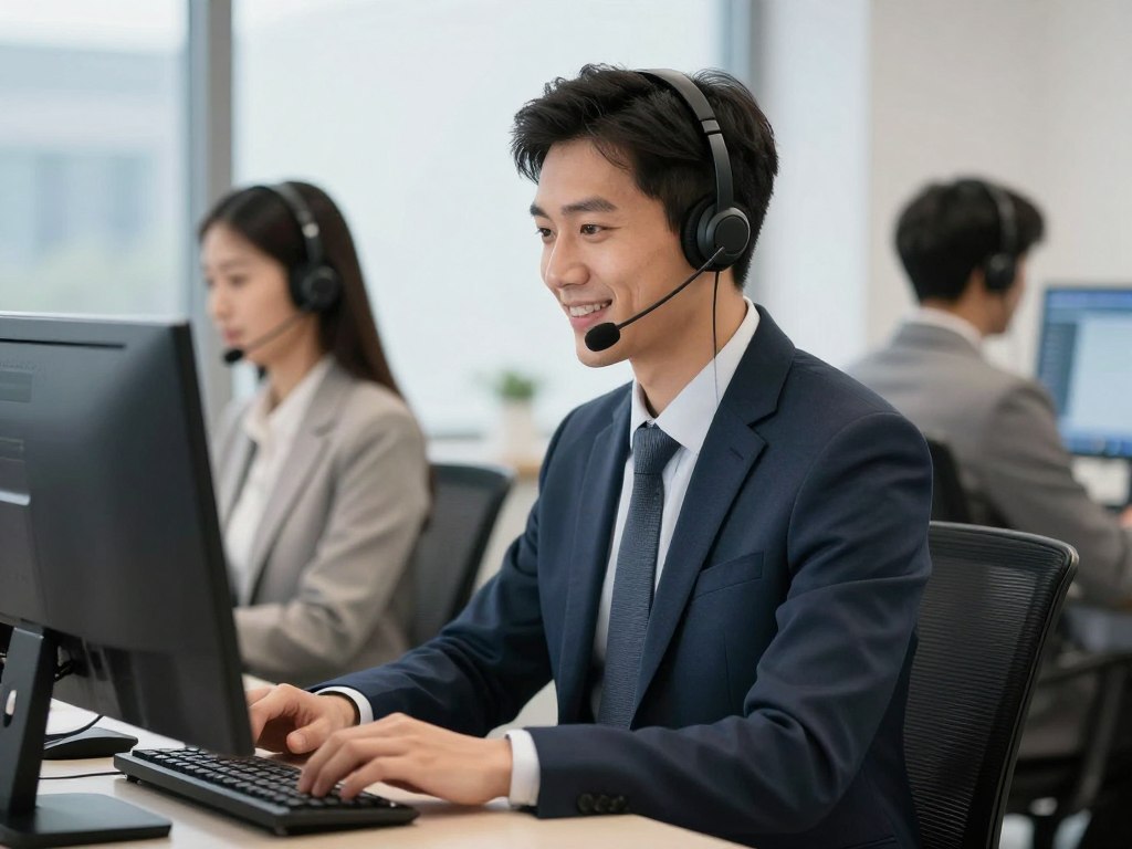 Customer support representative assisting with IPTV service