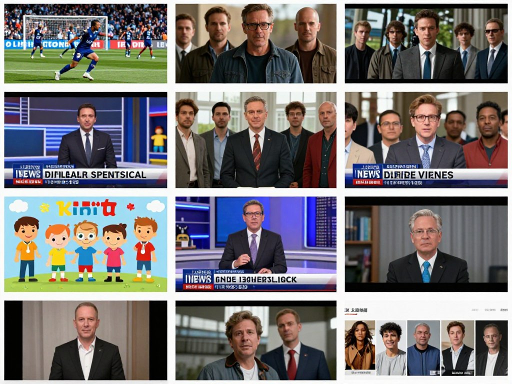Different content types available on IPTV