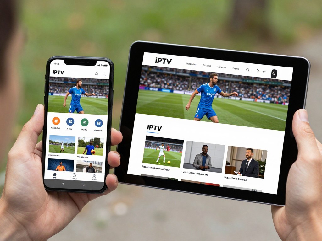 IPTV mobile app on smartphone and tablet