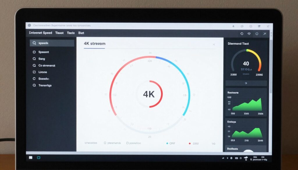 Internet speed test for IPTV streaming