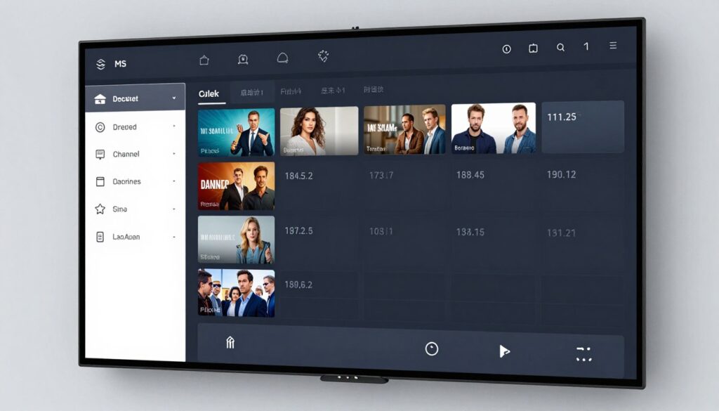 Modern IPTV electronic program guide interface