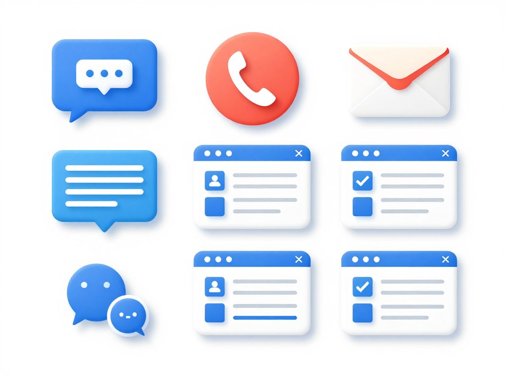 Multiple customer support channels