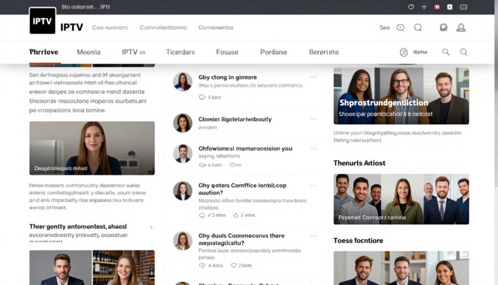 Online community forum for IPTV users