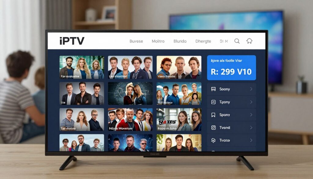 affordable iptv service showing entertainment channels