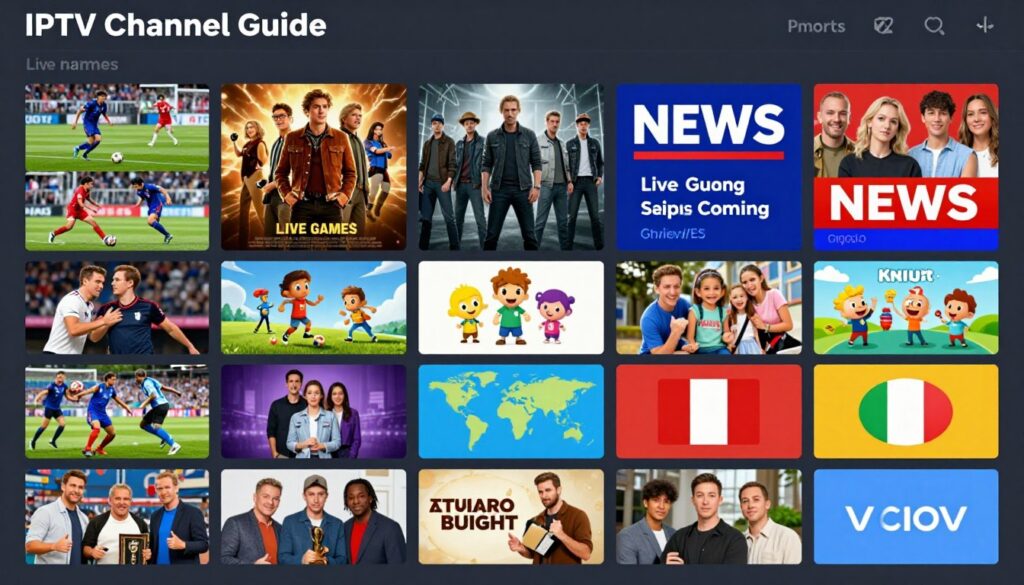 diverse iptv channel categories and genres