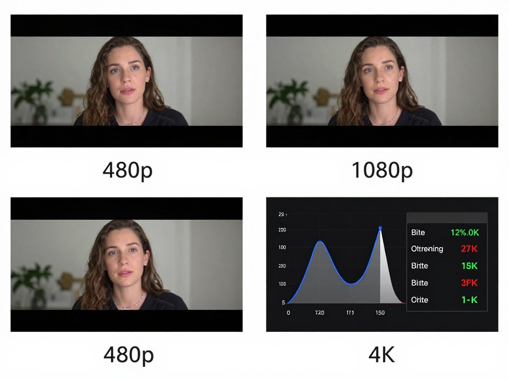 streaming quality comparison showing different resolutions